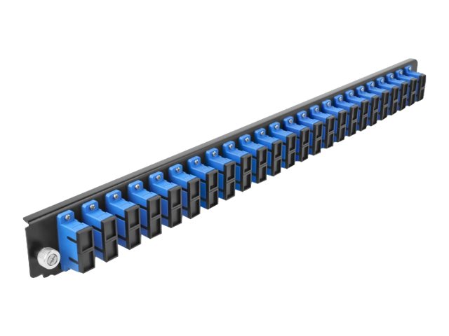 DeLOCK - Glasfaser-Spleissboxpaneel - Vorderseite - SC SM X 48 - Schwarz, Blau - 1U