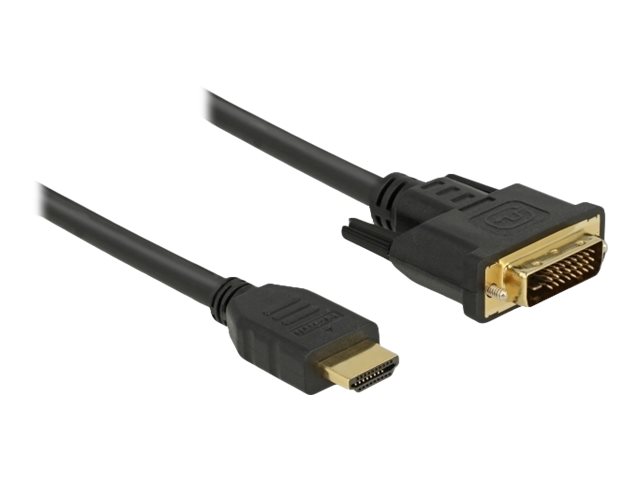 Delock - Adapterkabel - HDMI mnnlich zu DVI-D mnnlich - 50 cm - Dreifachisolierung - Schwarz