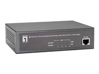 LevelOne FEP-0511W120 - Switch - 4 x 10/100 (PoE+, uplink) + 1 x 10/100 (Uplink) - Desktop - PoE+ (117 W)