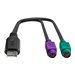 Lindy - Tastatur- / Maus-Adapter - USB (M) zu PS/2 (W) - Schwarz