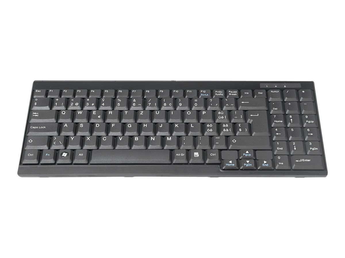 DIGITUS DS-72000CH - Tastatur - QWERTZ - Schweiz - Schwarz - fr Professional DS-72210, DS-72211