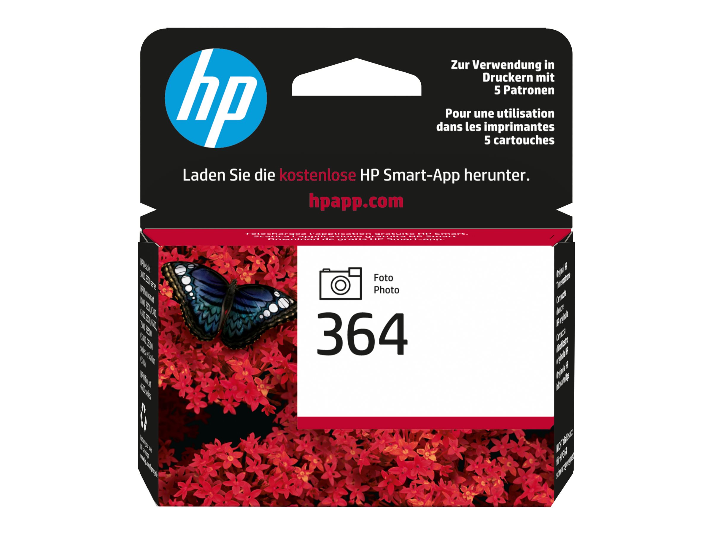 HP 364 - 3 ml - Photo schwarz - original - Tintenpatrone (Foto) - fr Deskjet 35XX; Photosmart 55XX, 55XX B111, 65XX, 7510 C311,
