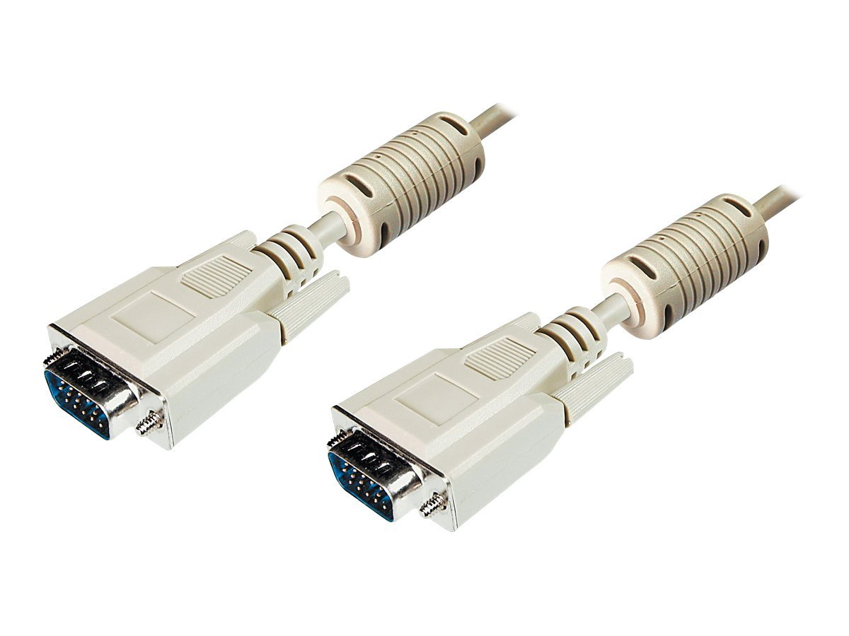 ASSMANN - VGA-Kabel - HD-15 (VGA) (M) zu HD-15 (VGA) (M) - 10 m - geformt - beige
