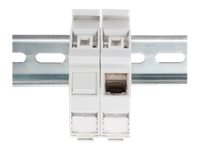 Digitus Professional - Keystone Jack-DIN-Adapter fr Schienenmontage - 1 Anschluss