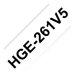 Brother HGE-261V5 - Schwarz auf Weiss - Rolle (3,6 cm x 8 m) 5 Kassette(n) laminiertes Band - fr P-Touch PT-9500pc, PT-9700PC, 