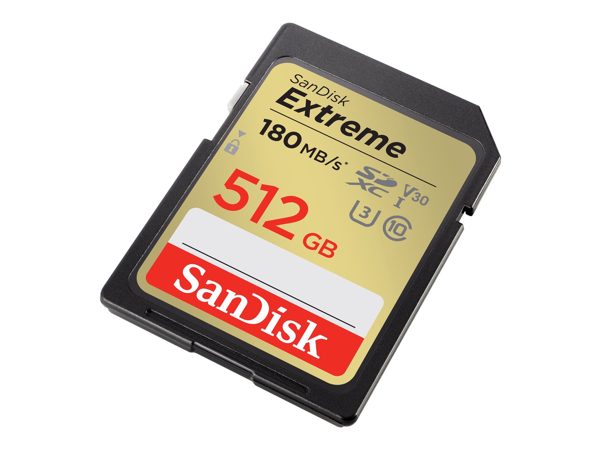 SanDisk Extreme - Flash-Speicherkarte - 512 GB - Video Class V30 / UHS-I U3 / Class10 - SDXC UHS-I