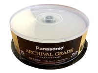 Panasonic ARCHIVAL GRADE Professional - 25 x BD-R - 25 GB 6x - mit Tintenstrahldrucker bedruckbare Oberflche, Bedruckbarer Inne