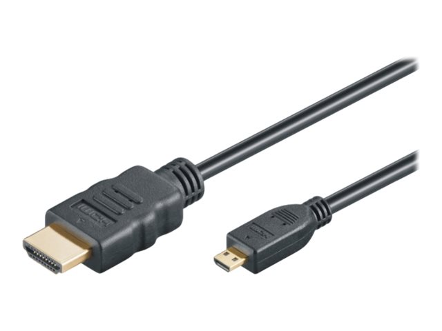 M-CAB HDMI Hi-Speed Kabel with Ethernet - HDMI-Kabel mit Ethernet - HDMI mnnlich zu mikro HDMI mnnlich - 5 m - Schwarz