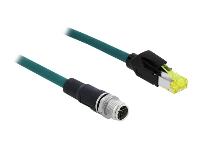 Delock - Patch-Kabel - 8 pin M12-X (M) zu RJ-45 (Hirose) (S) - 5 m - SFTP - CAT 6a