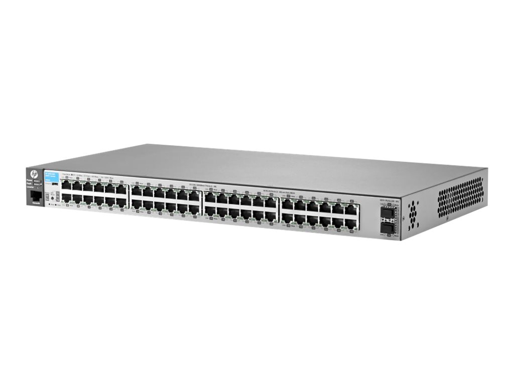 HPE Aruba 2530-48G-2SFP+ - Switch - managed - 48 x 10/100/1000 + 2 x 10 Gigabit SFP+ - Desktop, an Rack montierbar, wandmontierb