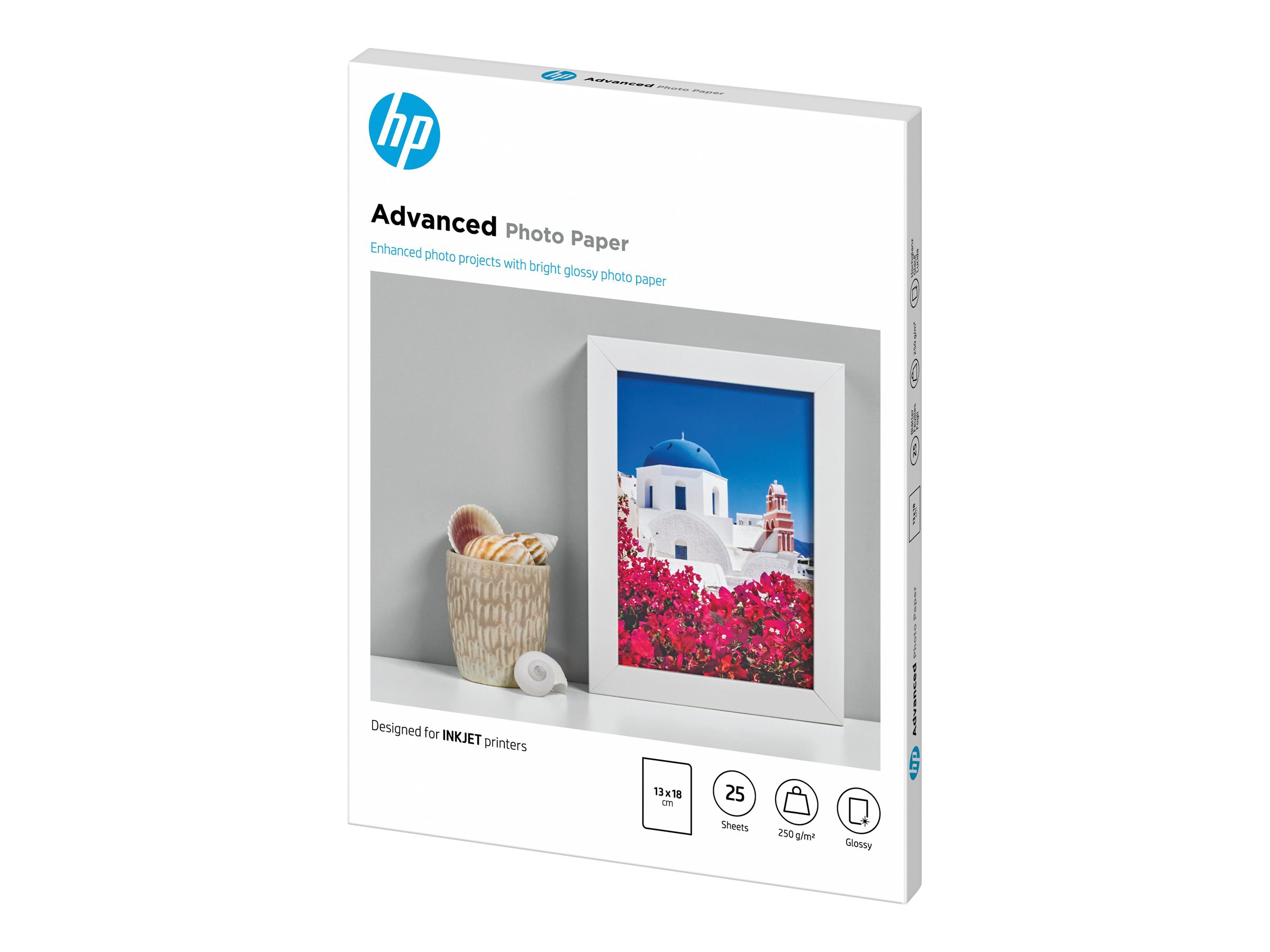 HP Advanced Glossy Photo Paper - Glnzend - 130 x 180 mm 25 Blatt Fotopapier - fr ENVY 50XX, 76XX; ENVY Inspire 7920; Officejet