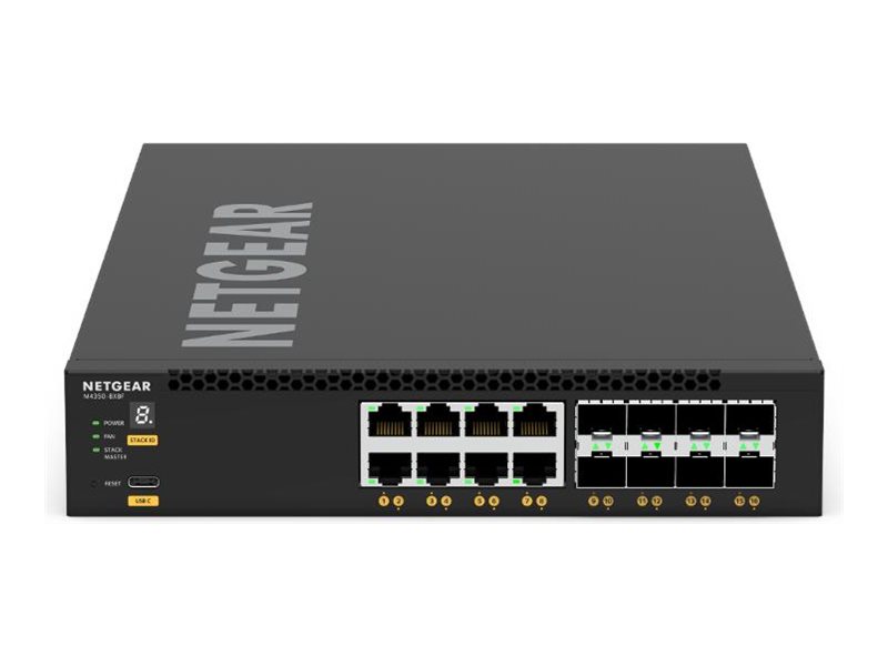 NETGEAR M4350 Series M4350-8X8F - Switch - L3 - managed - 8 x 10/100/1000/2.5G/5G/10GBase-T + 8 x 1 Gigabit / 10 Gigabit SFP+ - 