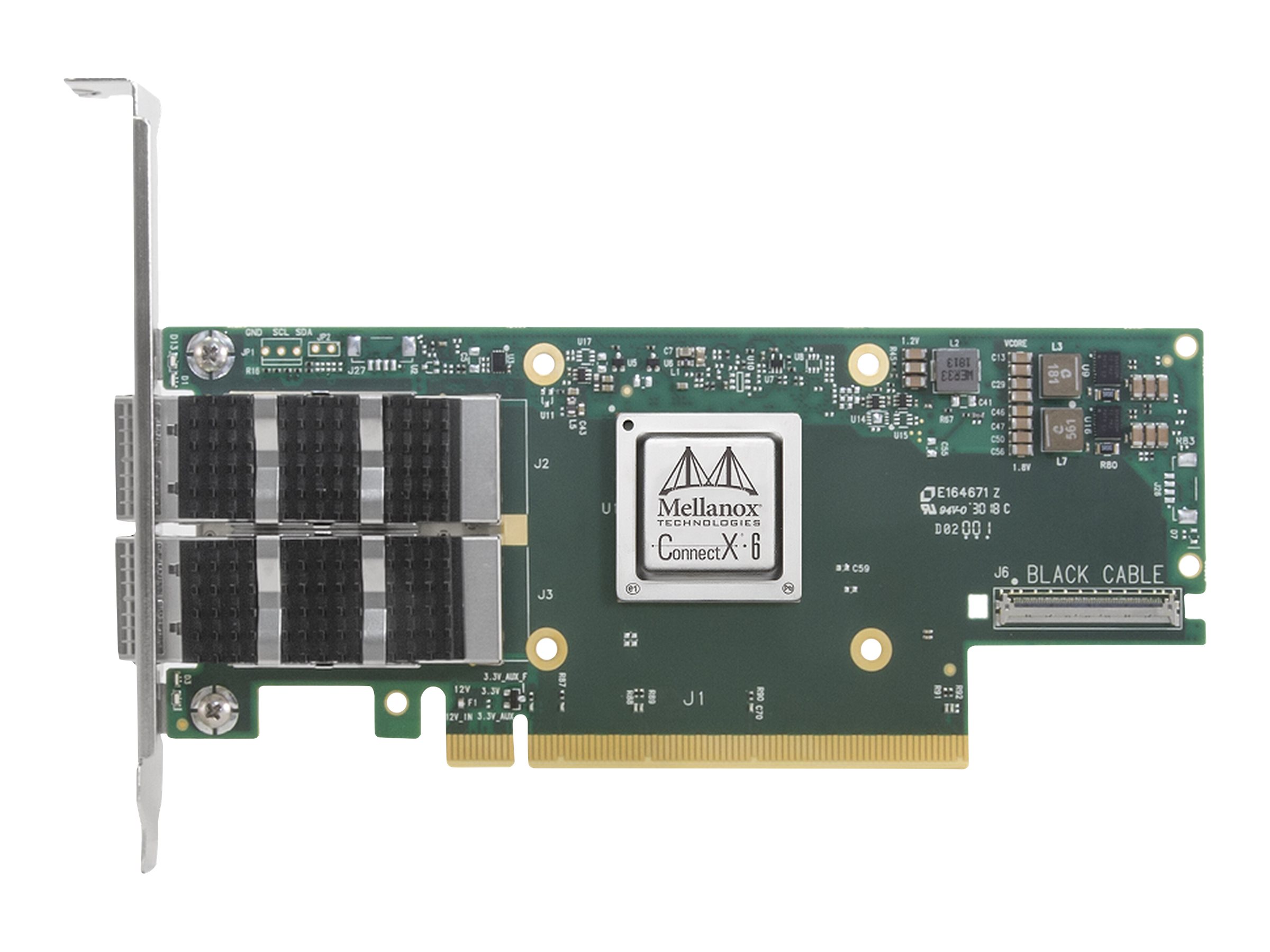 NVIDIA ConnectX-6 VPI MCX653106A-ECAT - Single Pack - Netzwerkadapter - PCIe 4.0 x16 - 100Gb Ethernet / 100Gb Infiniband QSFP56 