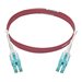 Eaton Tripp Lite Series 10G Duplex Multimode 50/125 OM4 LSZH Fiber Optic Cable (LC/LC), Push/Pull Tabs, Magenta, 2 m - Patch-Kab