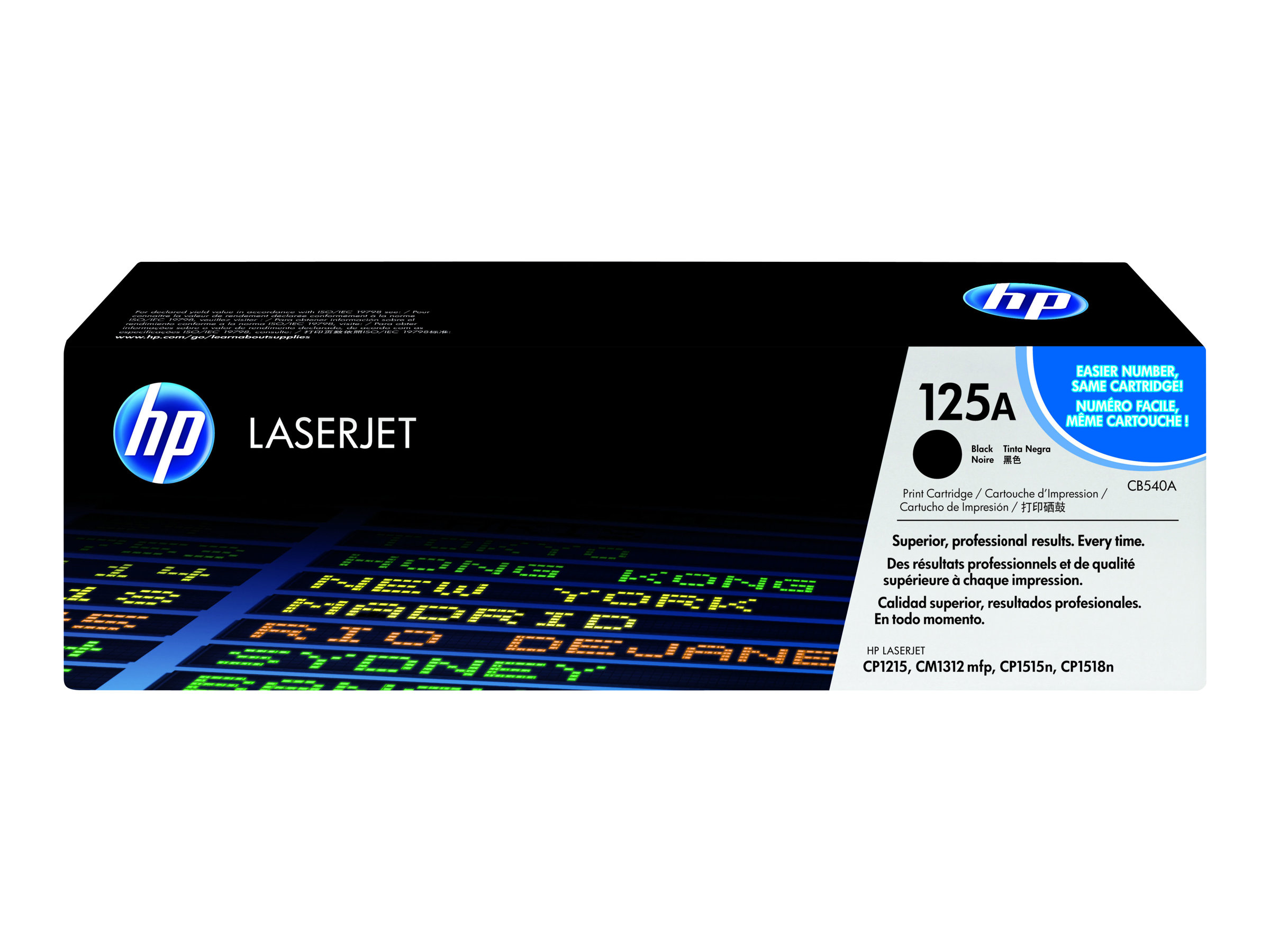 HP 125A - Schwarz - Original - LaserJet - Tonerpatrone (CB540A) - fr Color LaserJet CM1312 MFP, CM1312nfi MFP, CP1215, CP1217, 