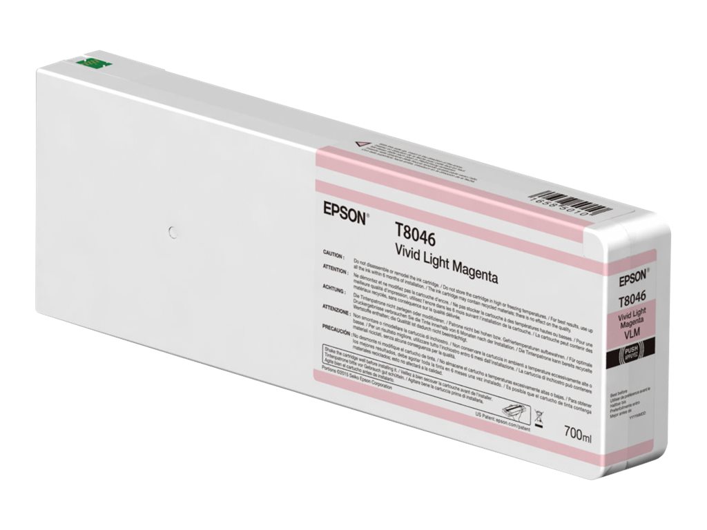 Epson T8046 - 700 ml - Vivid Light Magenta - Original - Tintenpatrone - fr SureColor SC-P6000, SC-P7000, SC-P7000V, SC-P8000, S