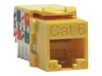 Tripp Lite Cat6/Cat5e 110 Punch Down Keystone Jack - Modulare Eingabe - CAT 6 - RJ-45 - Gelb