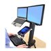Ergotron WorkFit-S Tablet/Document Holder - Montagekomponente (Halter) - fr Tablett - Kunststoff - Schwarz - fr WorkFit-S Dual