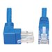 Tripp Lite Up-Angle Cat6 Gigabit Molded UTP Ethernet Cable (RJ45 Right-Angle Up M to RJ45 M), Blue, 15 ft. - Patch-Kabel - RJ-45