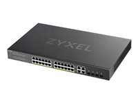 Zyxel GS1920-24HPv2 - Switch - Smart - 24 x 10/100/1000 (PoE+) + 4 x Kombi-Gigabit-SFP + 4 x 10/100/1000 - an Rack montierbar - 