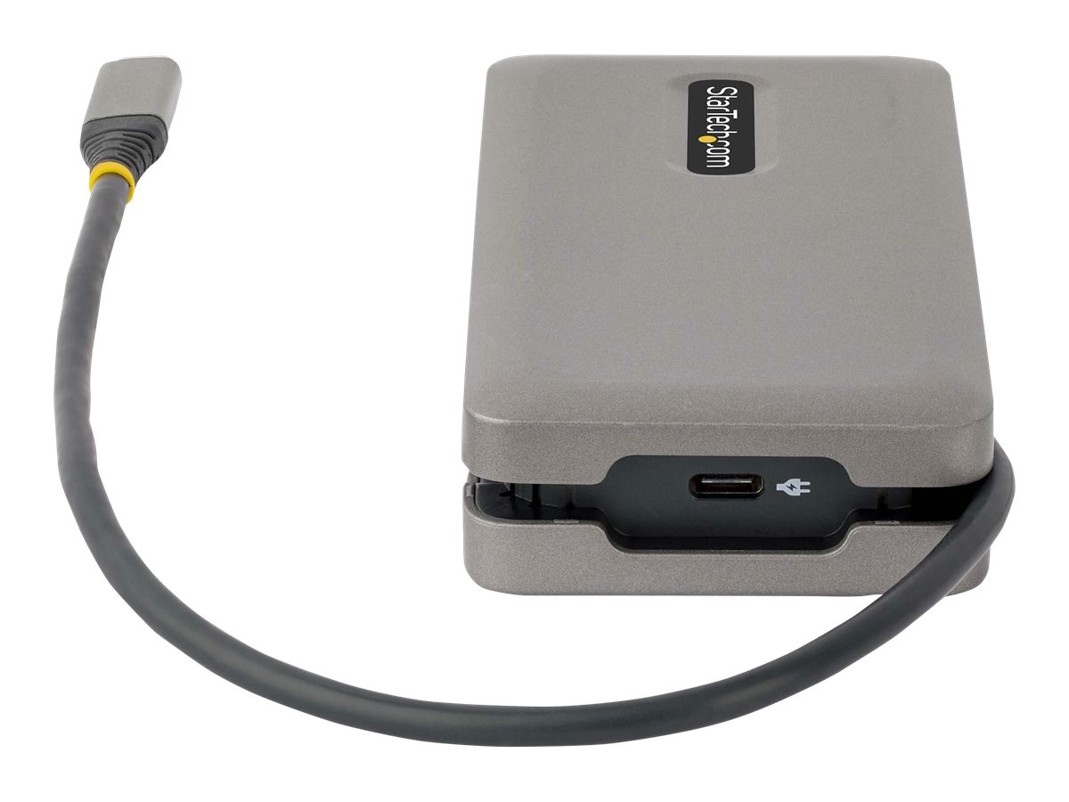 StarTech.com USB-C Multiport Adapter, HDMI/VGA, 4K 60Hz Video, 3-Port USB Hub, 100W Power Delivery Pass-Through, GbE, USB Type-C