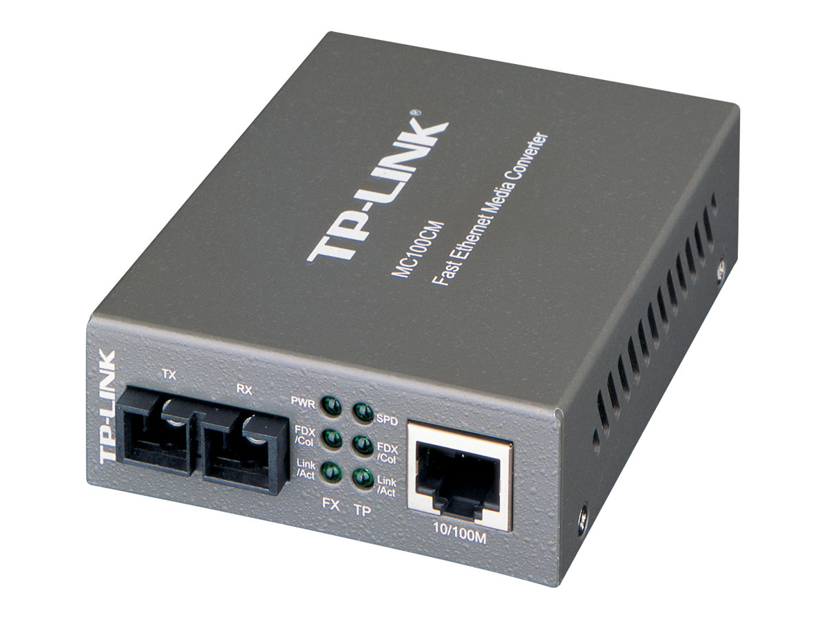 TP-LINK MC100CM - Medienkonverter - 100Mb LAN - 10Base-T, 100Base-FX, 100Base-TX - RJ-45 / SC multi-mode - bis zu 2 km