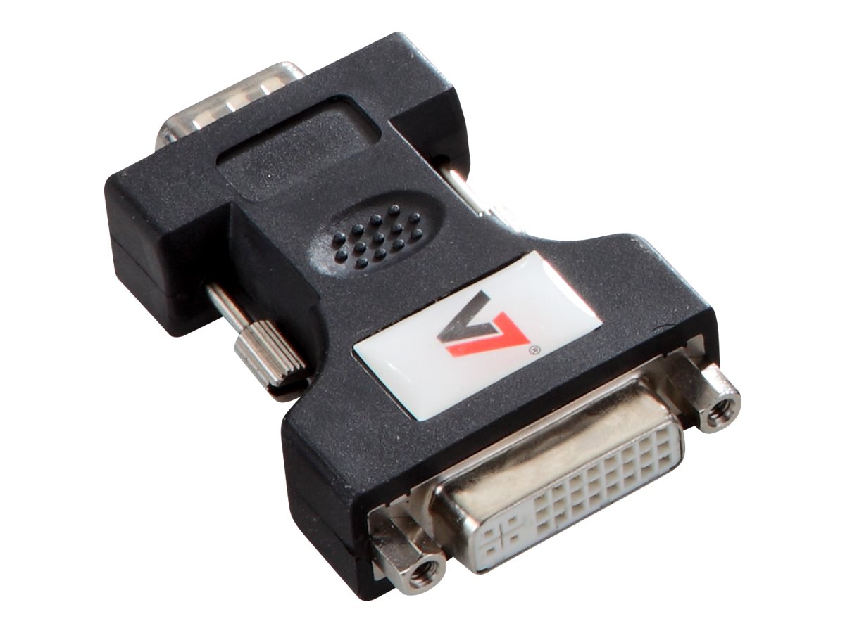 V7 - VGA-Adapter - HD-15 (VGA) (M) zu DVI-I (W) - Schwarz