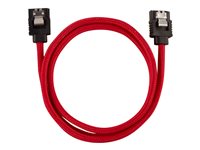 CORSAIR Premium Sleeved - SATA-Kabel - Serial ATA 150/300/600 - SATA (M) zu SATA (M) - 60 cm - Rot (Packung mit 2)