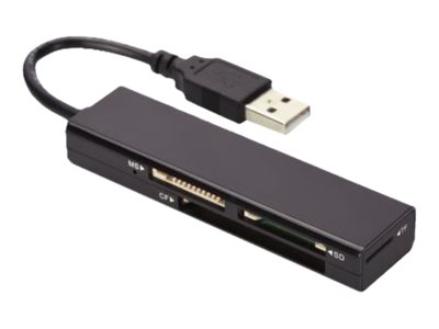 Ednet USB 2.0 Multi Card Reader - Kartenleser (CF II, MS, MS PRO, MMC, SD, MS PRO Duo, CF, TransFlash, microSD, SDHC) - USB 2.0