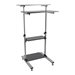Eaton Tripp Lite Series Rolling Desk TV/Monitor Cart - Height Adjustable - Stehpult - mobil - rechteckig - Schwarz