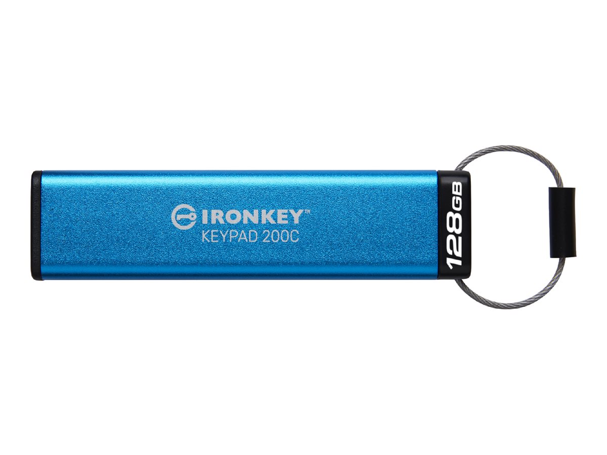 Kingston IronKey Keypad 200C - USB-Flash-Laufwerk - verschlsselt - 128 GB - USB-C 3.2 Gen 1
