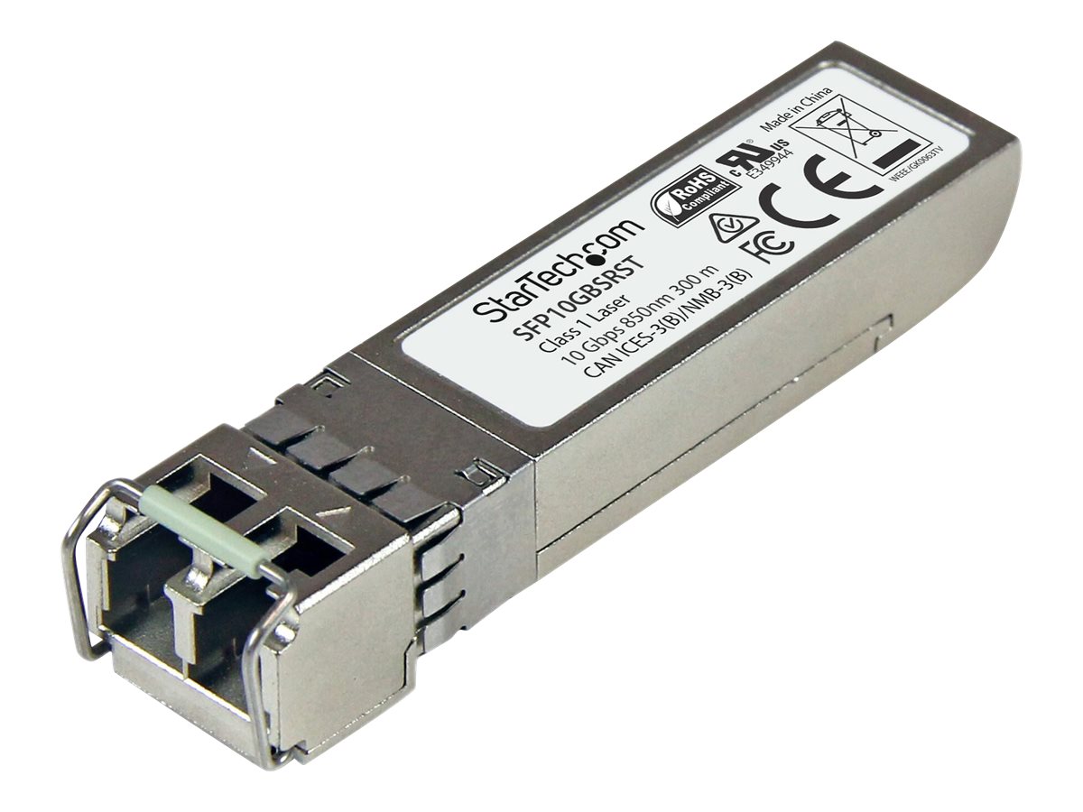 StarTech.com SFP-10GBASE-SR-ST Transceiver Modul (SFP+ Module, 10GBase-SR Cisco kompatibel, Glasfaser, 850nm, LC Multimode mit D