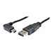 Tripp Lite 6ft USB 2.0 High Speed Cable Reversible A to Right Angle 5Pin Mini B M/M 6' - USB-Kabel - Mini-USB, Typ B (M) zu USB 
