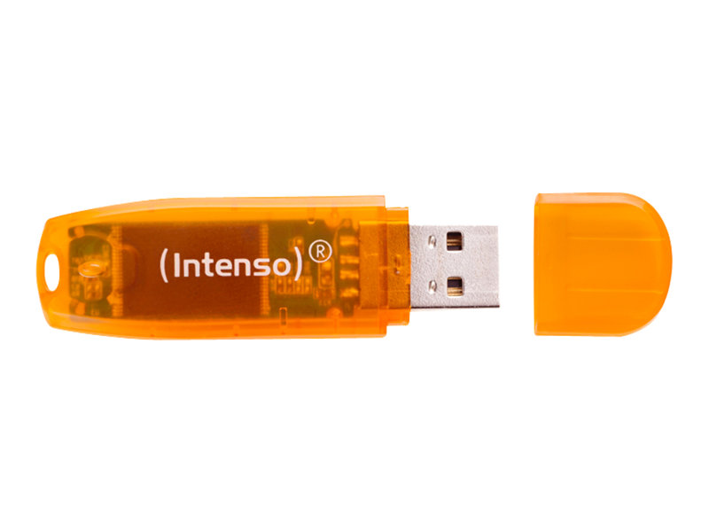 Intenso Rainbow Line - USB-Flash-Laufwerk - 64 GB - USB - orange