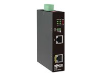 Tripp Lite Industrial Gigabit Ethernet PoE injector, 60W PoE++, 802.3bt, Midspan, -40C to +75C, IP30 housing, Dual 24~57VDC , DI