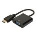 DIGITUS - Video- / Audio-Adapter - HDMI mnnlich zu HD-15 (VGA), Mini-Stecker weiblich - Schwarz