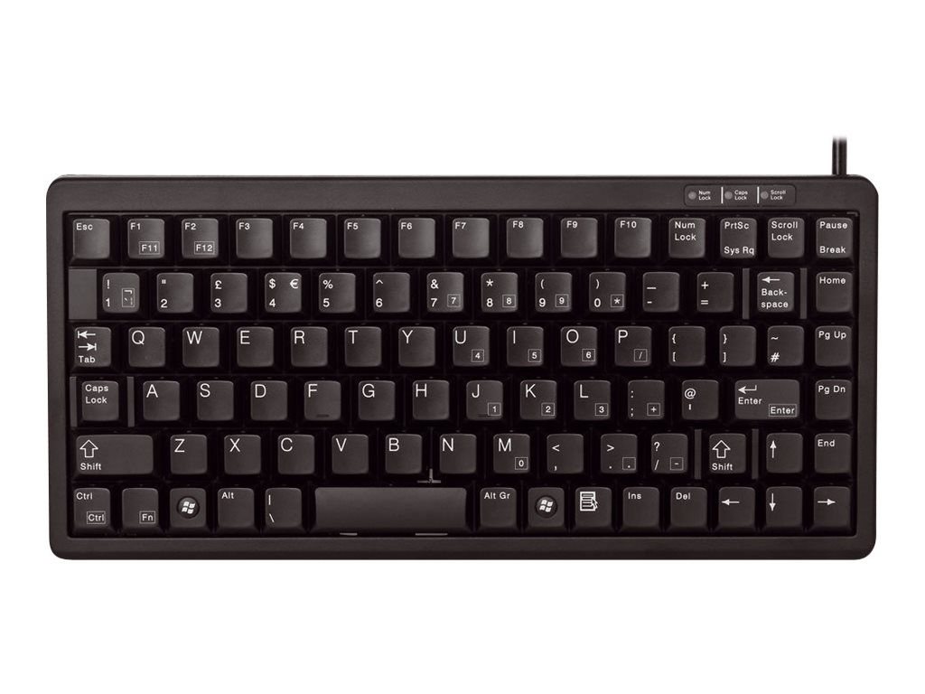 CHERRY Compact-Keyboard G84-4100 - Tastatur - PS/2, USB - Deutsch - Schwarz