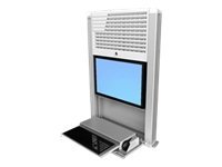 Ergotron Sit-Stand Enclosure - Schrankeinheit - für LCD-Display / PC-Ausrüstung - hochweiss - Bildschirmgrösse: bis zu 55,9 cm (