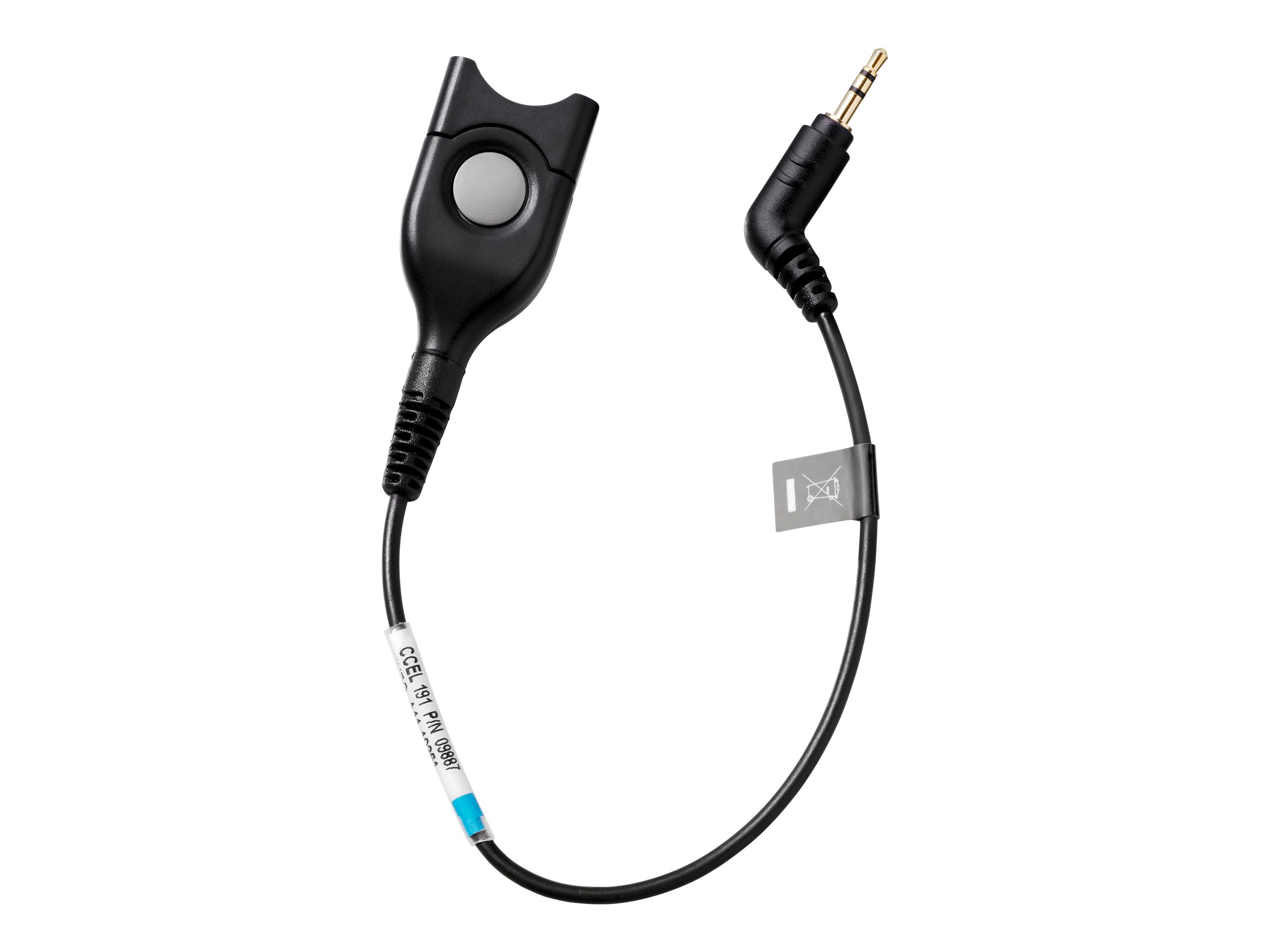 EPOS CCEL 191 - Headset-Kabel - EasyDisconnect zu 3-poliger Micro-Anschluss mnnlich - Anschlusskabel mit Standard-Empfindlichke