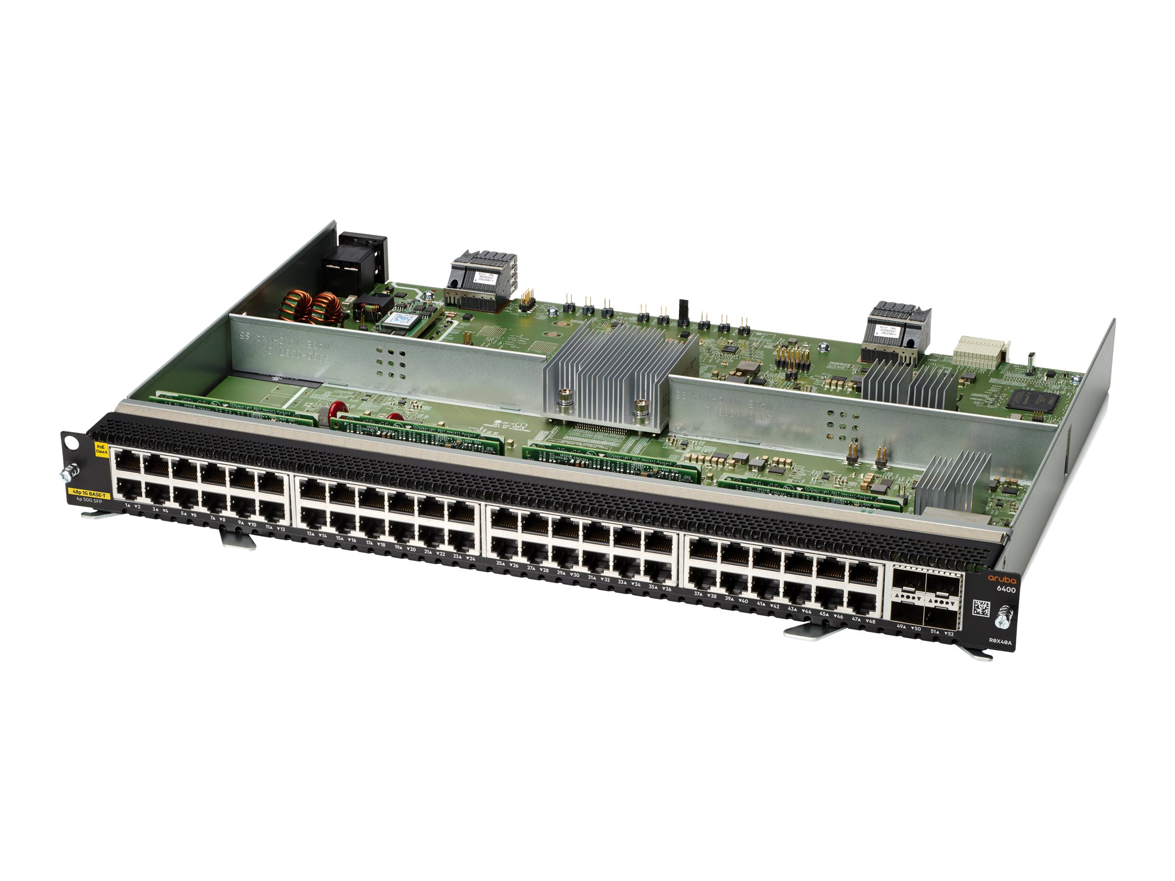 HPE Aruba 6400 - Erweiterungsmodul - Gigabit Ethernet (PoE) x 48 + Gigabit Ethernet x 4 - fr HPE Aruba 6405, 6405 48SFP+, 6405 