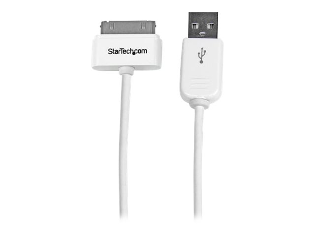 StarTech.com 1m USB iPhone / iPad und iPod Ladekabel - USB auf Apple 30 pin Dock Connector / Stecker Datenkabel - Weiss - Lade-/