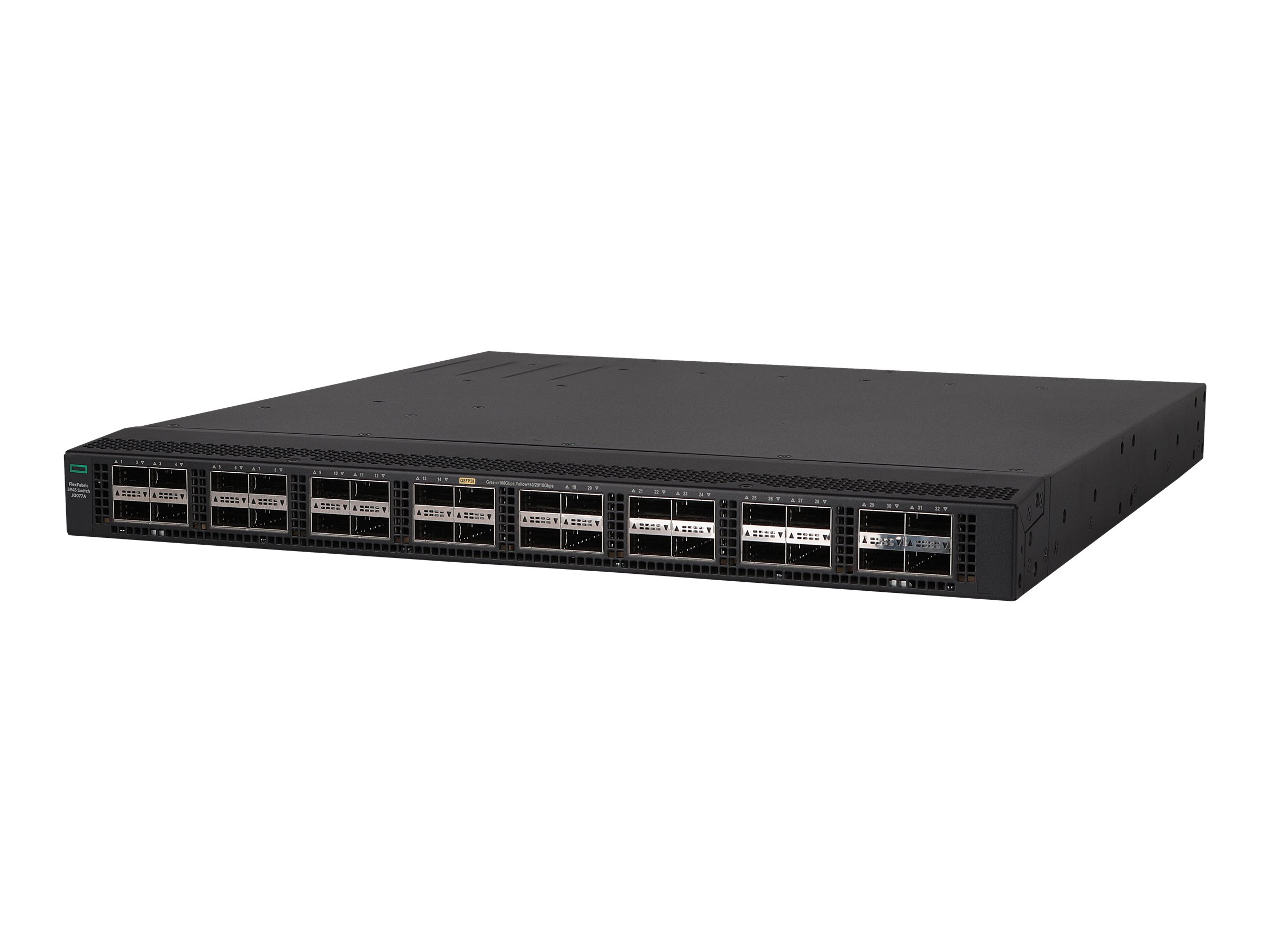 HPE FlexFabric 5945 32QSFP28 - Switch - L3 - managed - 32 x 100 Gigabit QSFP28 + 2 x Gigabit SFP - an Rack montierbar