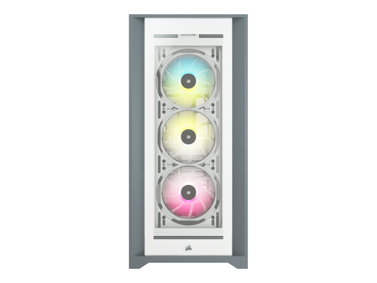 CORSAIR iCUE 5000X RGB - Tower - ATX - Seitenteil mit Fenster (gehrtetes Glas) - keine Spannungsversorgung (ATX) - weiss