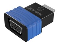 ICY BOX IB-AC516 - Videoadapter - HD-15 (VGA) weiblich zu HDMI mnnlich - Schwarz/Blau