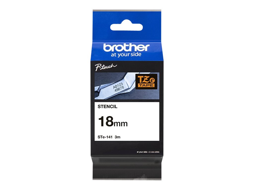 Brother STe-141 - Schwarz - Rolle (1,8 cm x 3 m) 1 Kassette(n) Stempelband - fr P-Touch PT-18, 3600, E300, E500, E550, PT-GL-20