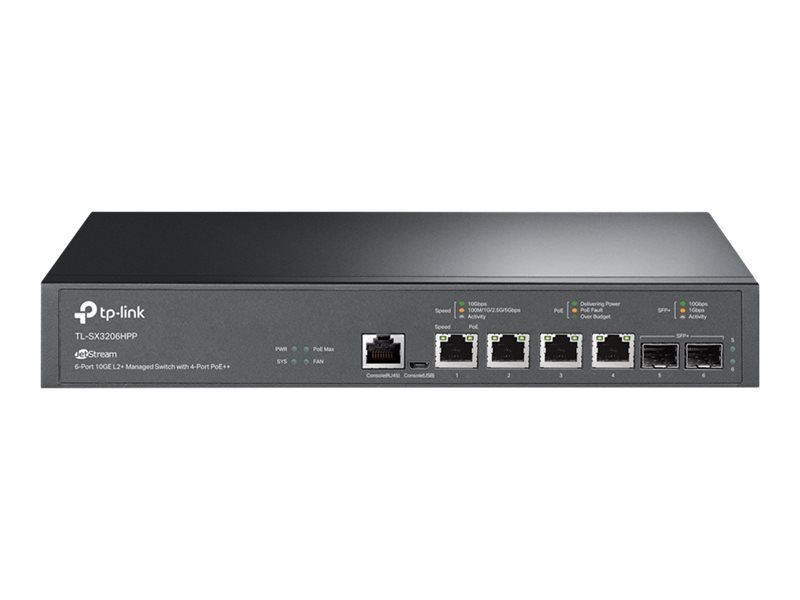 TP-Link JetStream TL-SX3206HPP V1 - Switch - L2+ - managed - Desktop, an Rack montierbar - PoE++ (200 W)