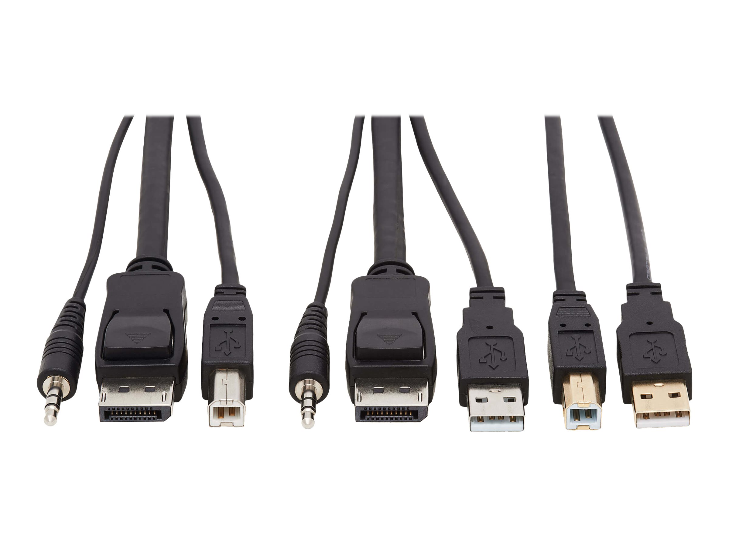 Tripp Lite DisplayPort KVM Cable Kit 4K USB 3.5mm Audio 3xM/3xM USB M/M 6ft - Video- / USB- / Audio-Kabel - USB, Mini-Stecker, D