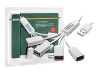 DIGITUS DA-70216 Slim Spider USB Hub - Hub - 4 x USB 2.0 - Desktop