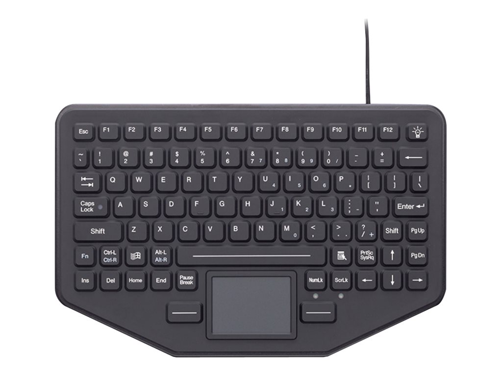Gamber-Johnson iKey - Tastatur - mit Touchpad - hintergrundbeleuchtet - USB