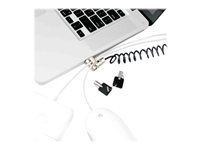 Compulocks Universal PC Cable Lock Peripheral Security Trap Included Black Coiled Lock - Sicherheitskabelschloss